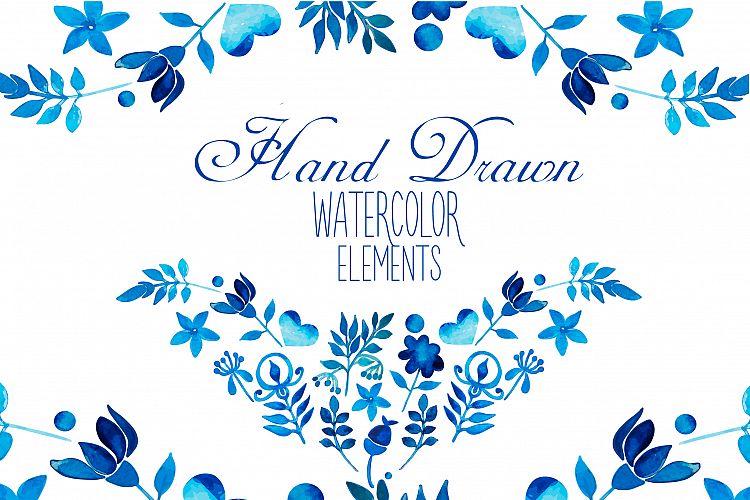Hand Drawn watercolor elements