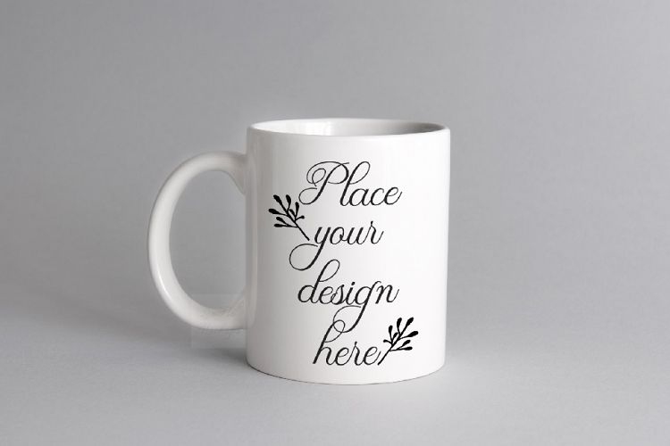 white coffee mug mock up cups mockup cup template mockups mugs mock ups gray background photo PSD
