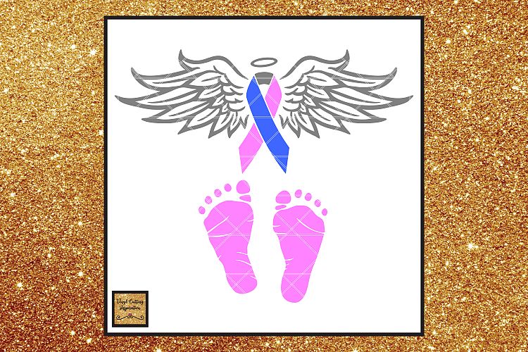 Download Pregnancy, Infant & Child Loss Awareness Ribbon Angel SVG ...