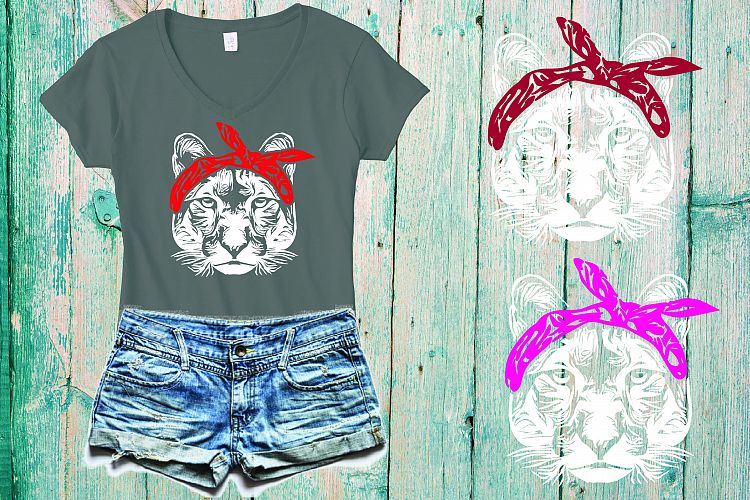 Cougar whit Bandana SVG Cougars 490sv