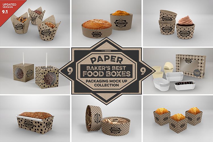 VOL.9 Food Box Packaging MockUps