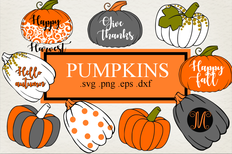 Pumpkin svg png dxf eps