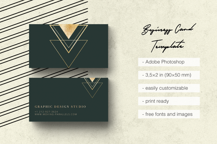 Elegant Gold Business Card 3