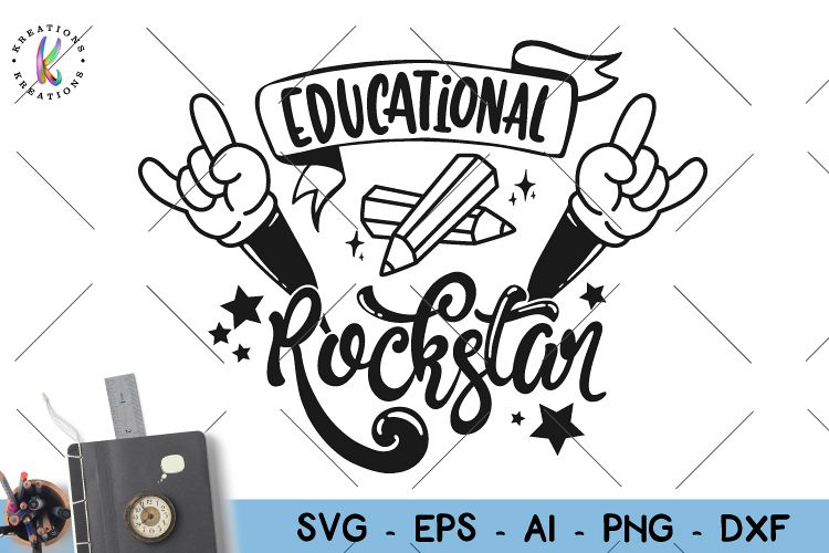 Educational Rockstar svg Teacher Rockstar svg Teacher svg