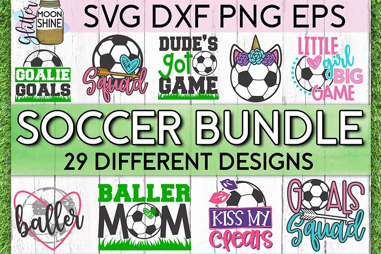 Soccer Star Bundle of 29 SVG DXF PNG EPS Cutting Files