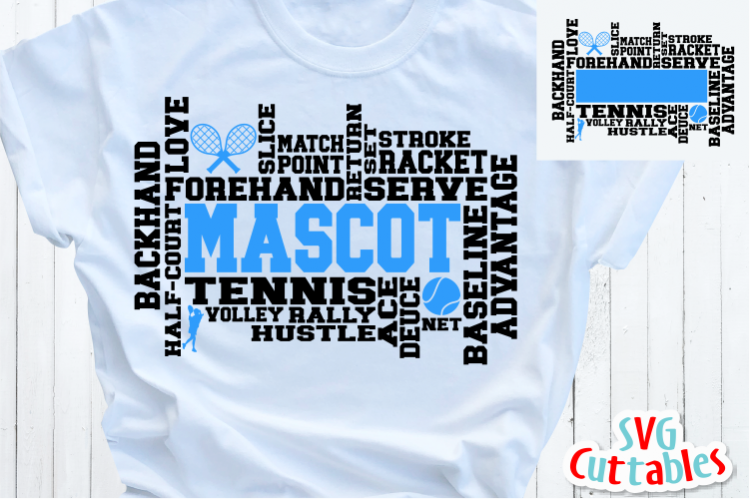 Tennis Word Art | SVG Cut File