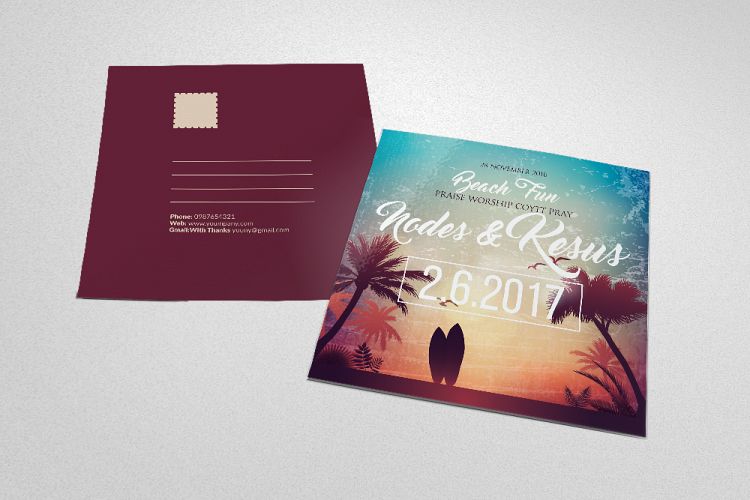 Beach Fun Party Postcard