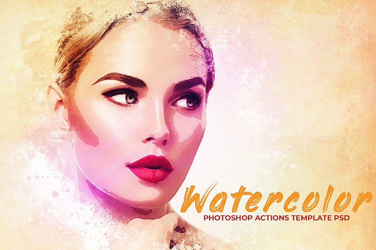 Watercolor Photoshop PSD Template