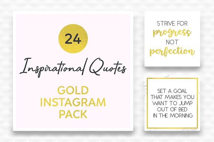 Gold Instagram Quotes | Social Media Templates