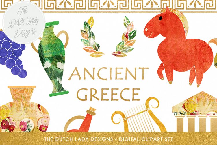 Greek Archeology Clipart Set