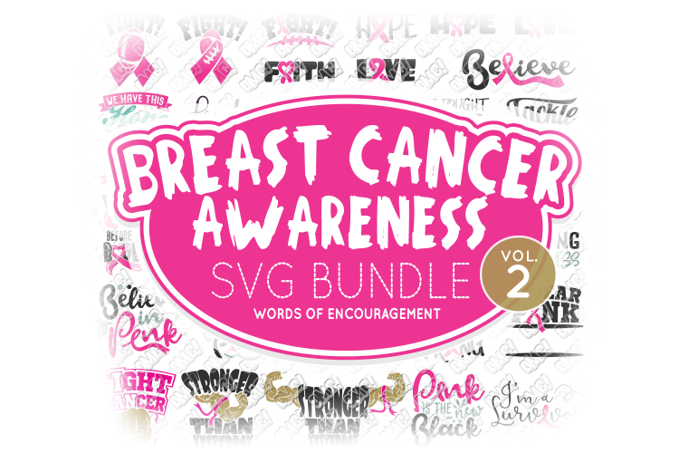 Breast Cancer SVG Encouragement in SVG, DXF, PNG, EPS, JPEG