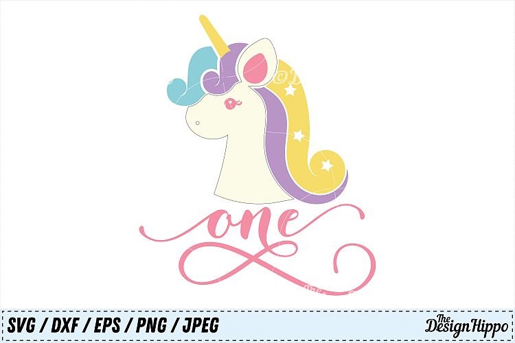 One Unicorn SVG, Unicorn PNG, Birthday SVG, Unicorn Birthday