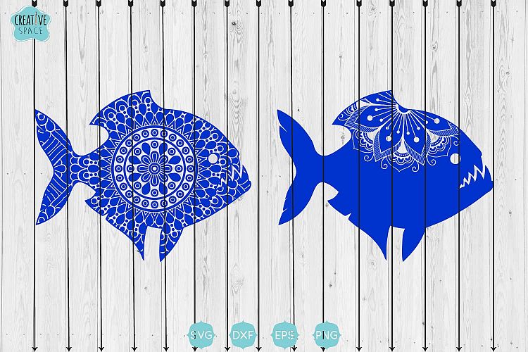 Piranha Mandala Svg, Piranha Dxf,