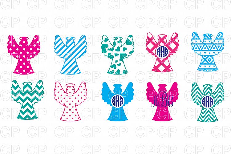 Christmas Angels Bundle SVG Cut Files,Christmas Angels Clipart