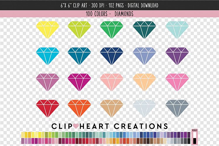 Diamonds Clip Art - 100 Clip Art Graphics