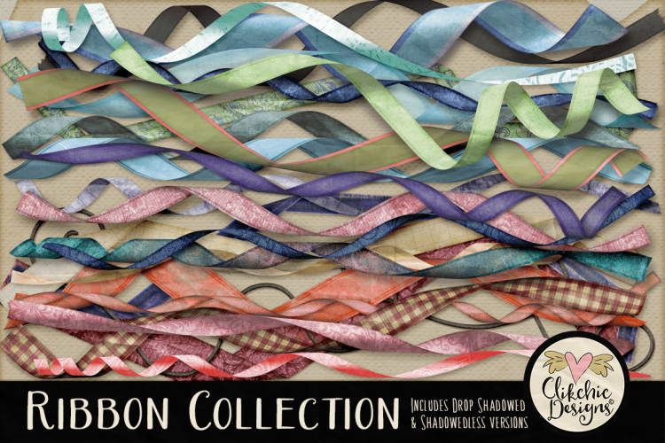 Curled Ribbon Clipart Collection