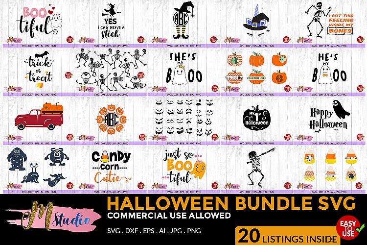 Halloween Bundle SVG, for Silhouette Cameo or Cricut