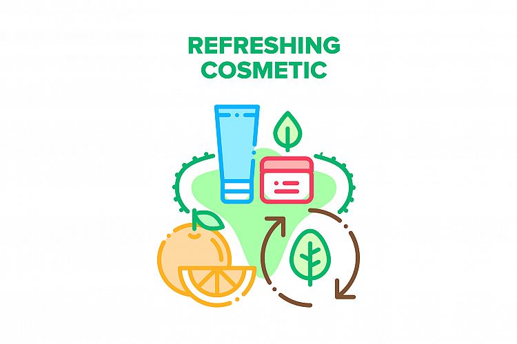 Refreshing Cosmetic Cream Vector Concept Color example image 1