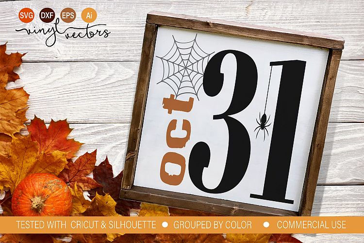 Halloween Oct 31 spider web DXF SVG Cut File