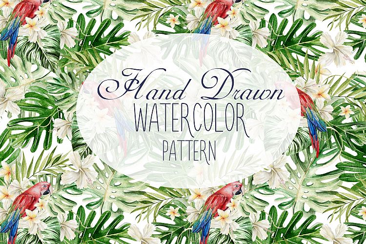 20 Hand Drawn Watercolor TROPICAL
