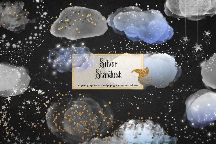 Silver Stardust Clipart