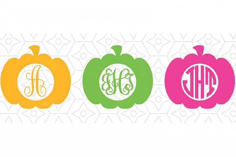 Halloween Pumpkin Monogram Frame
