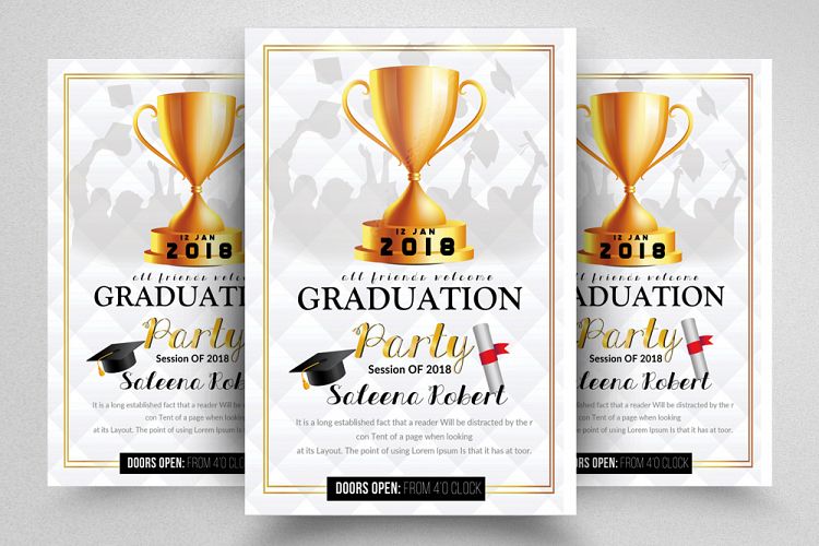 Graduation Party Flyer Template