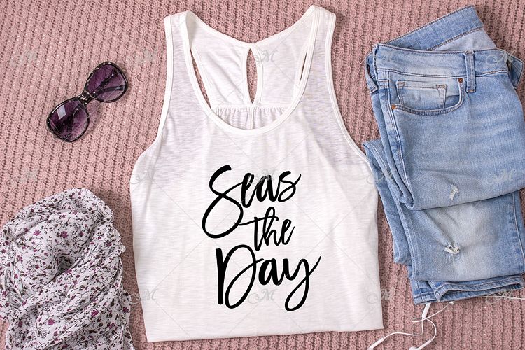 White Tank Shirt Mockup. PSD+JPG