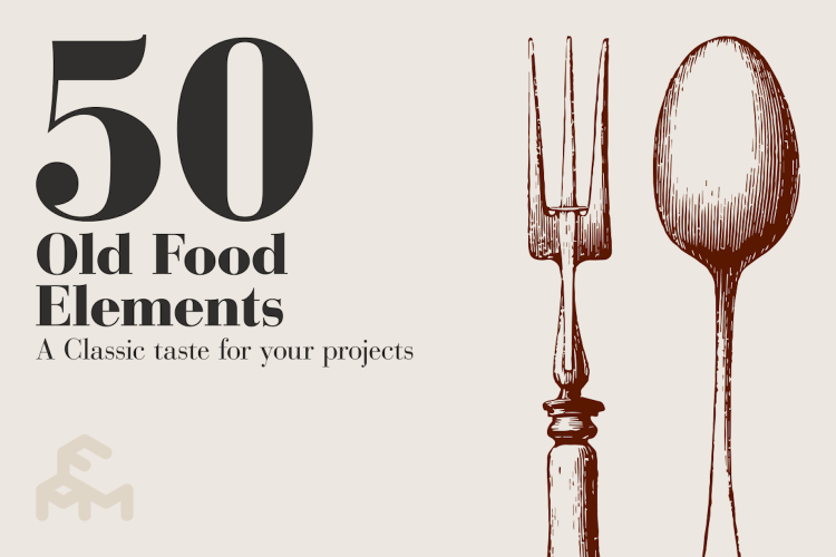50 Old Food Elements example image 1