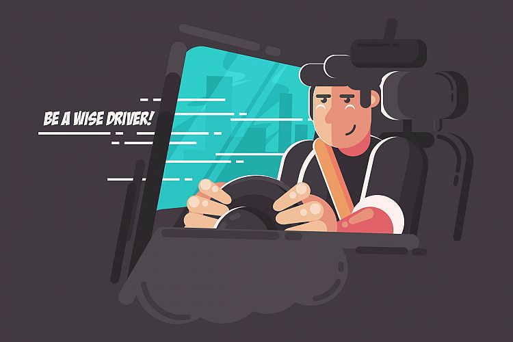Be a Wise Driver!-Vector Activity