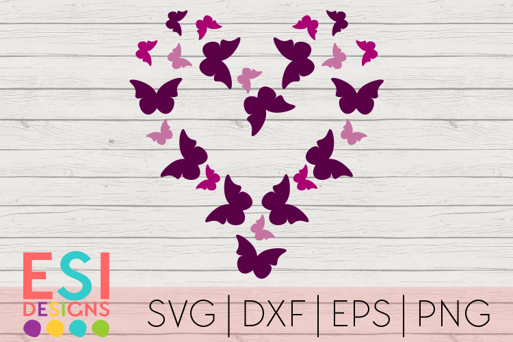Valentines Day SVG | Wedding SVG | Heart Butterfly Design 2