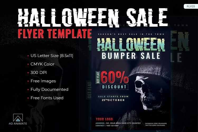 Halloween Bumper Sale Flyer template