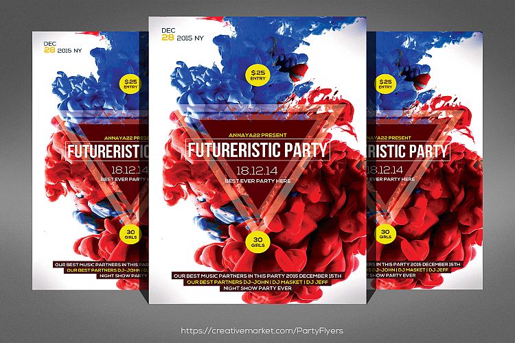 Smoke Futurristic Party Flyer