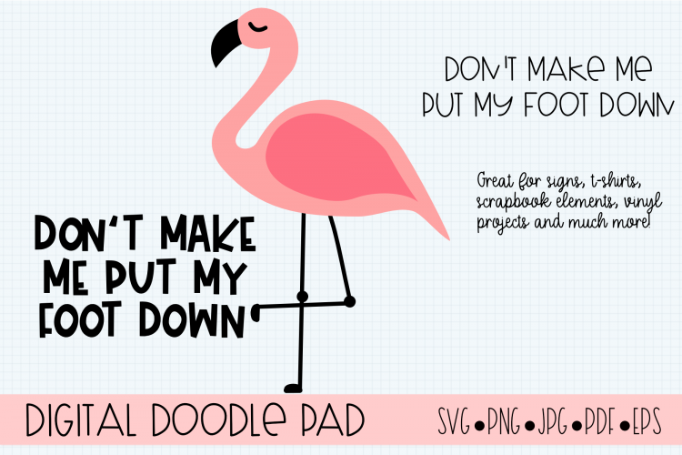 Download Flamingo SVG, Funny Cut File, Cricut & Silhouette Cut Files