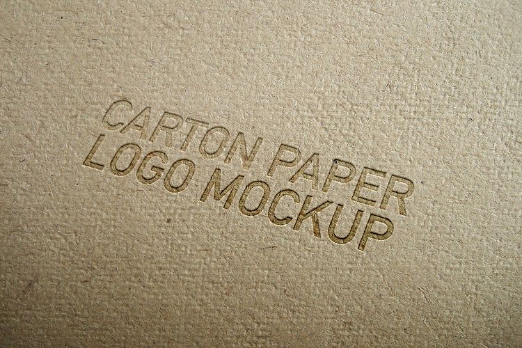 Pressed Carton Paper Logo Mockup