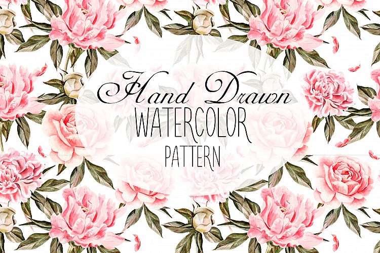 12 HandDrawn Watercolor PATTERNS
