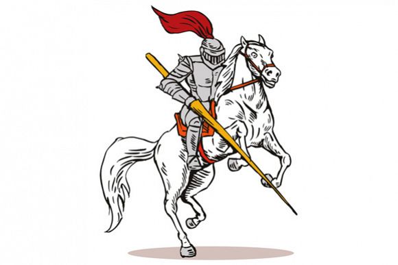 Knight on Horse with Sword example image 1