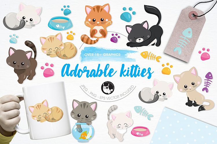Adorable Kitties graphics and illustrations