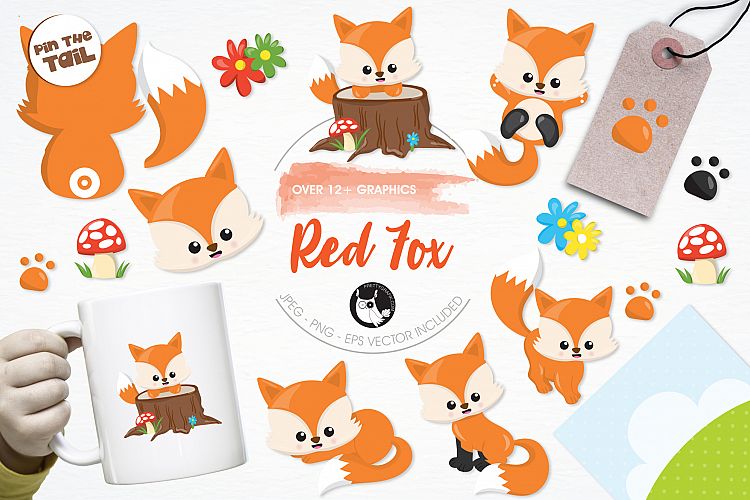 Red Fox graphics and illustrations