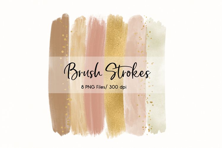 Brush Strokes Clip Art (Natural)