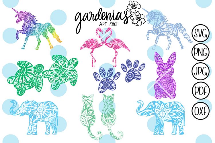 Animal Mandala Bundle SVG Cut File