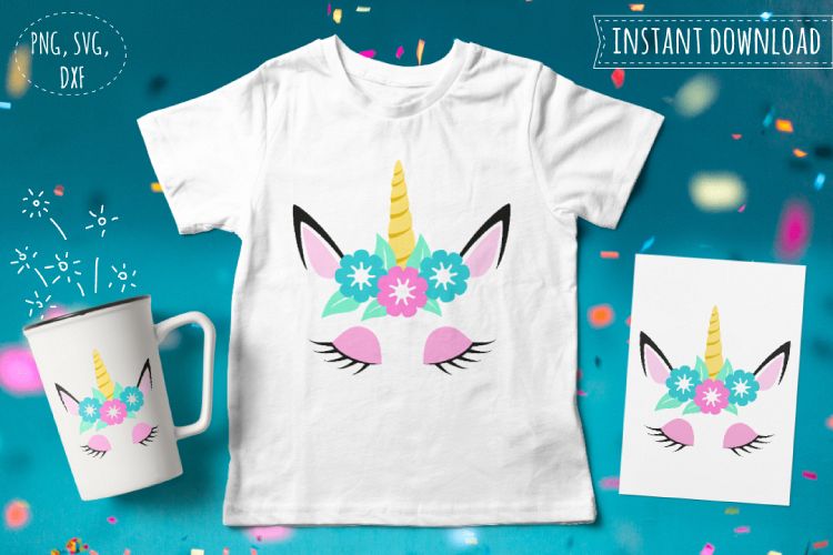 Unicorn head svg. Cute unicorn clipart