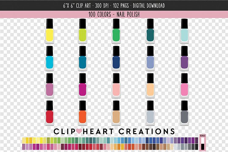 Nail Polish Clip Art - 100 Clip Art Graphics