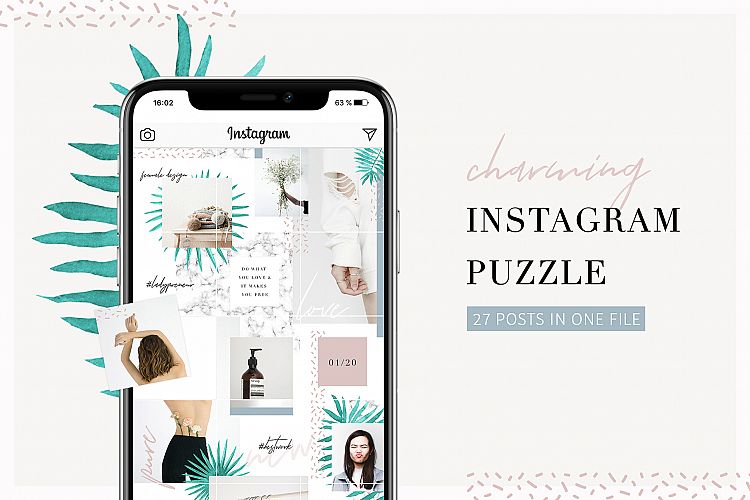 Charming Instagram Puzzle Template