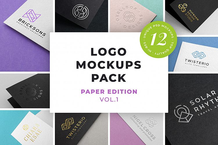 Logo Mockups Pack. Paper Edition. Vol.1