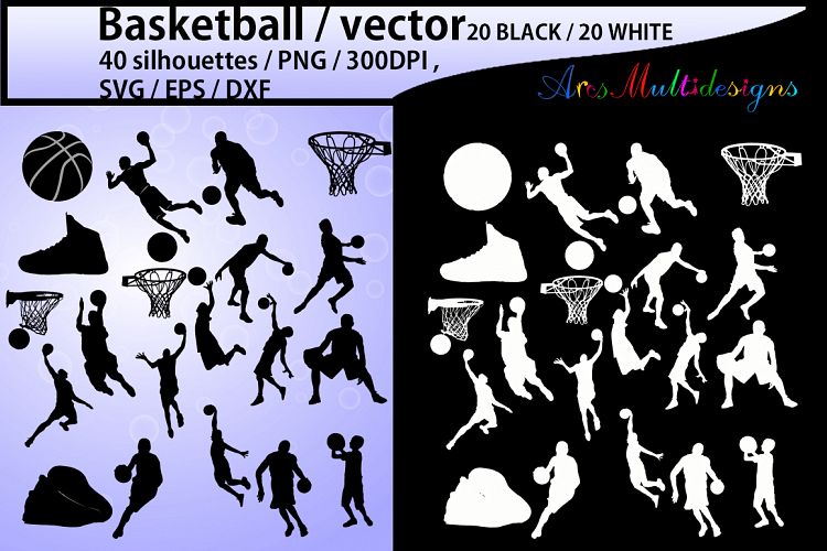 basketball svg / basketball silhouette / basketball players silhouette / HQ / baseketball SVG file / vector basketball / Eps / Dxf / Png