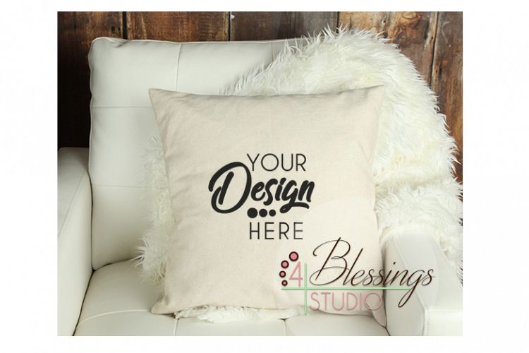 Pillow Mockup Canvas Pillow Mockup Pillow Stock Photo Rustic