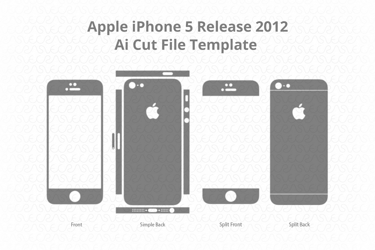 Apple iPhone 5 Vinyl Skin Cut File Template 2012