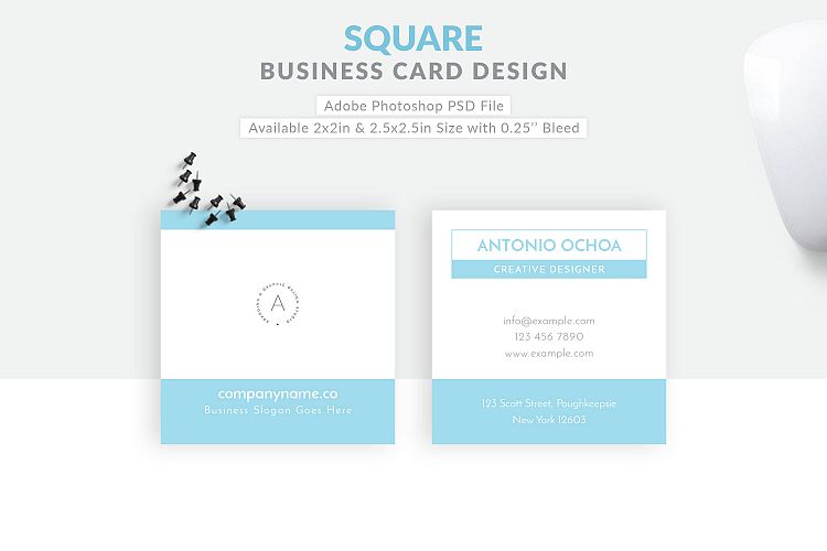 Square Business Card Design