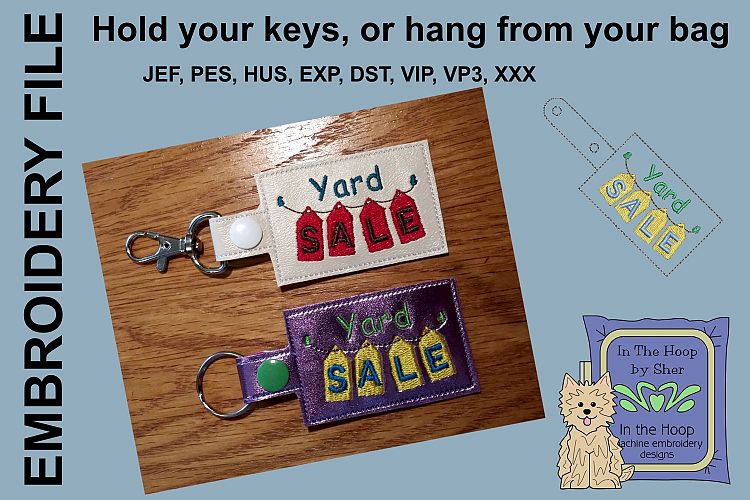 ITH Yard Sale Key Fob - Embroidery Design